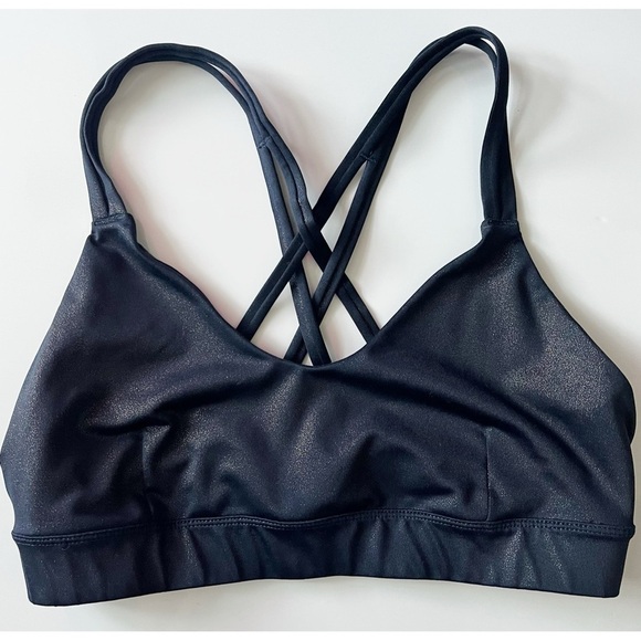 Joy Lab • Navy Shimmer Strappy Sports Bra - Picture 1 of 3